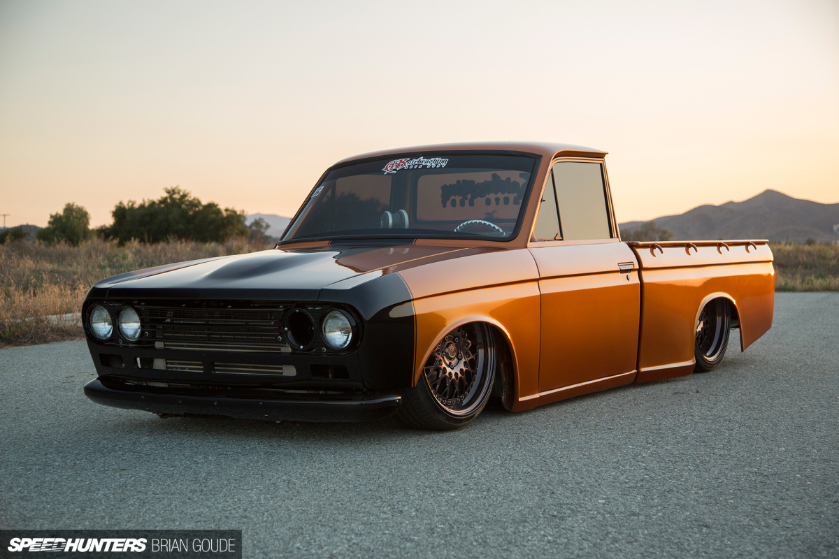 A Datsun Truck With Skyline Tricks