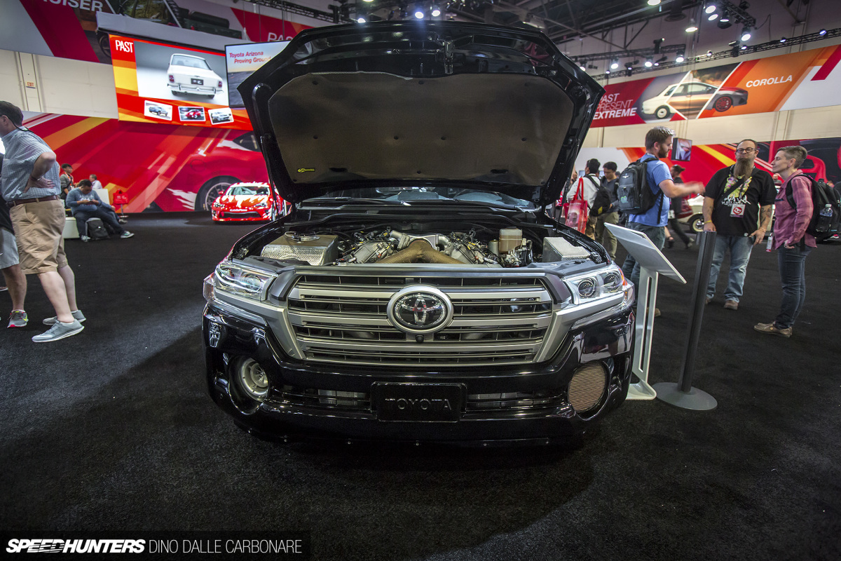 A Land Cruiser With Turbos In The Bumper
