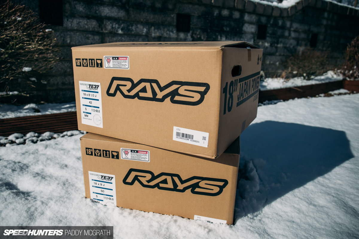 2018 Project GTI Volk Racing TE37 Saga Unboxing Speedhunters by Paddy McGrath-15