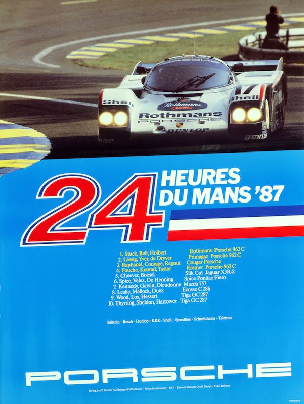 Historical poster Le Mans 1987