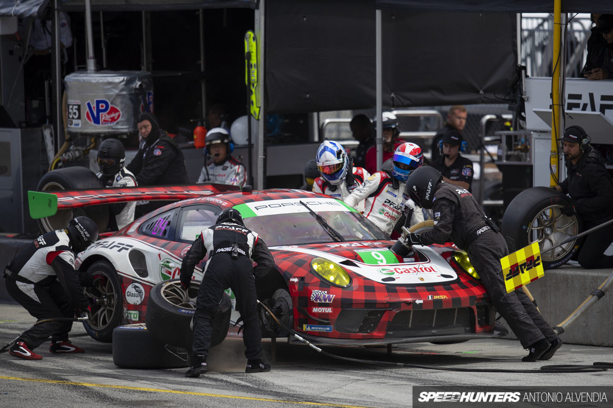 Pfaff Racing Porsche Pit Stop IMSA Laguna Seca