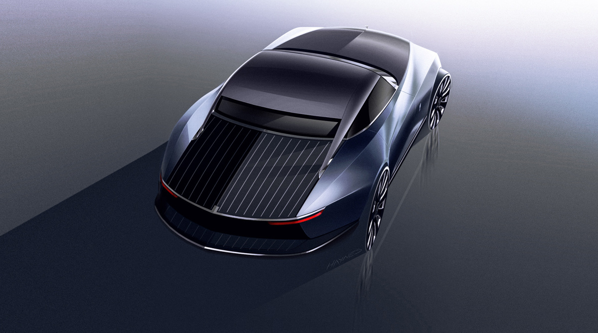 Rolls-Royce Boat Tail rear tipped view