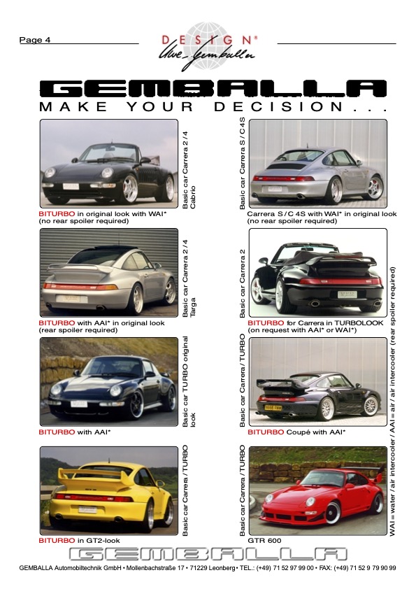 1999 GEMBALLA FOR 993 BITURBO 2